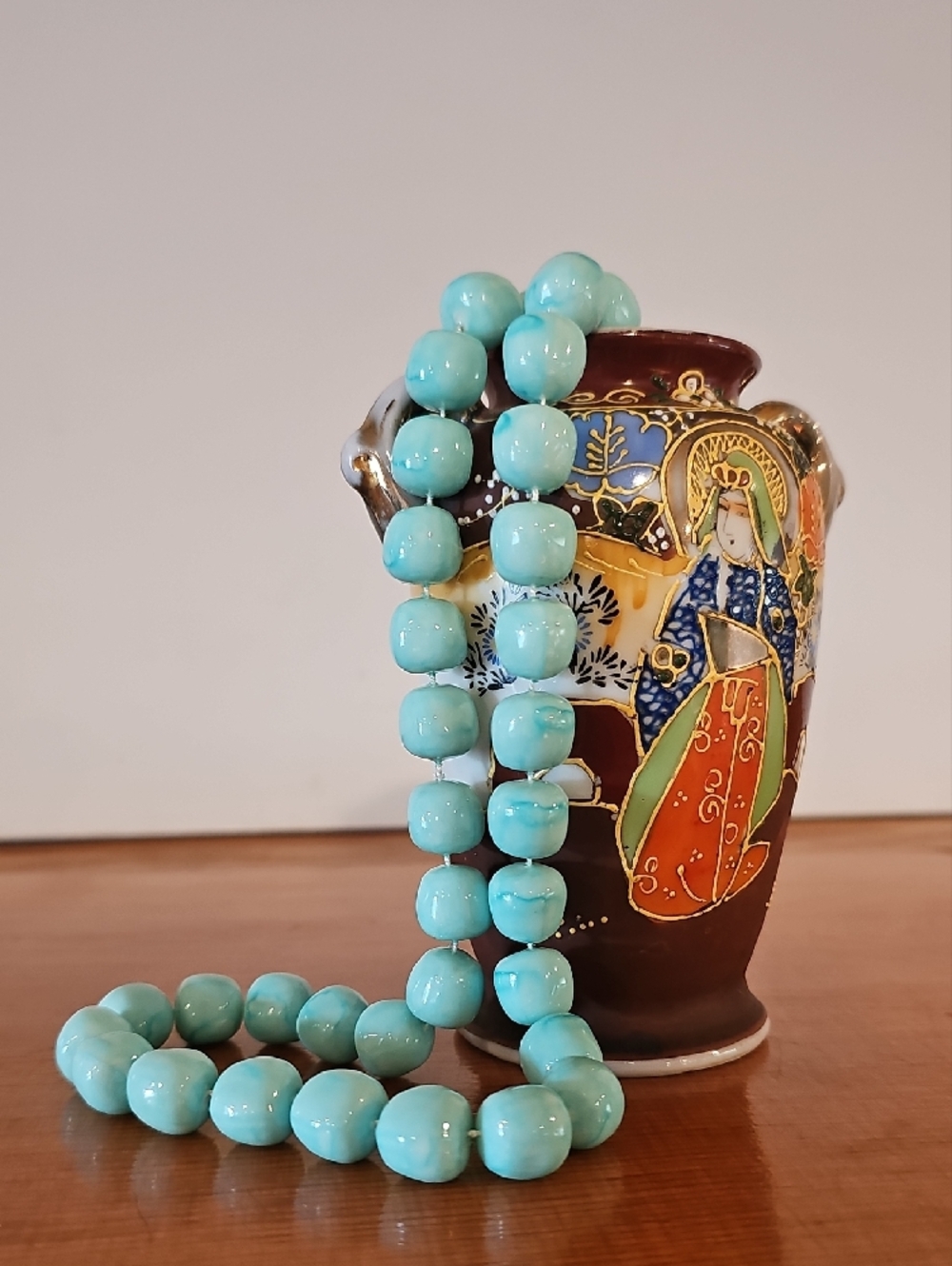 Vintage Turquoise Beaded Necklace - Women's Jewelry